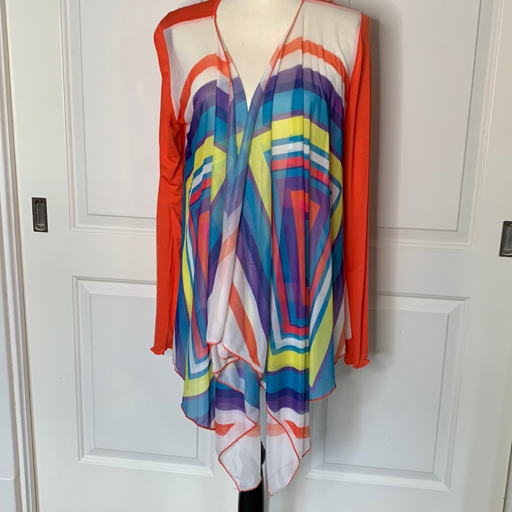 Women’s multicolor open front cardigan